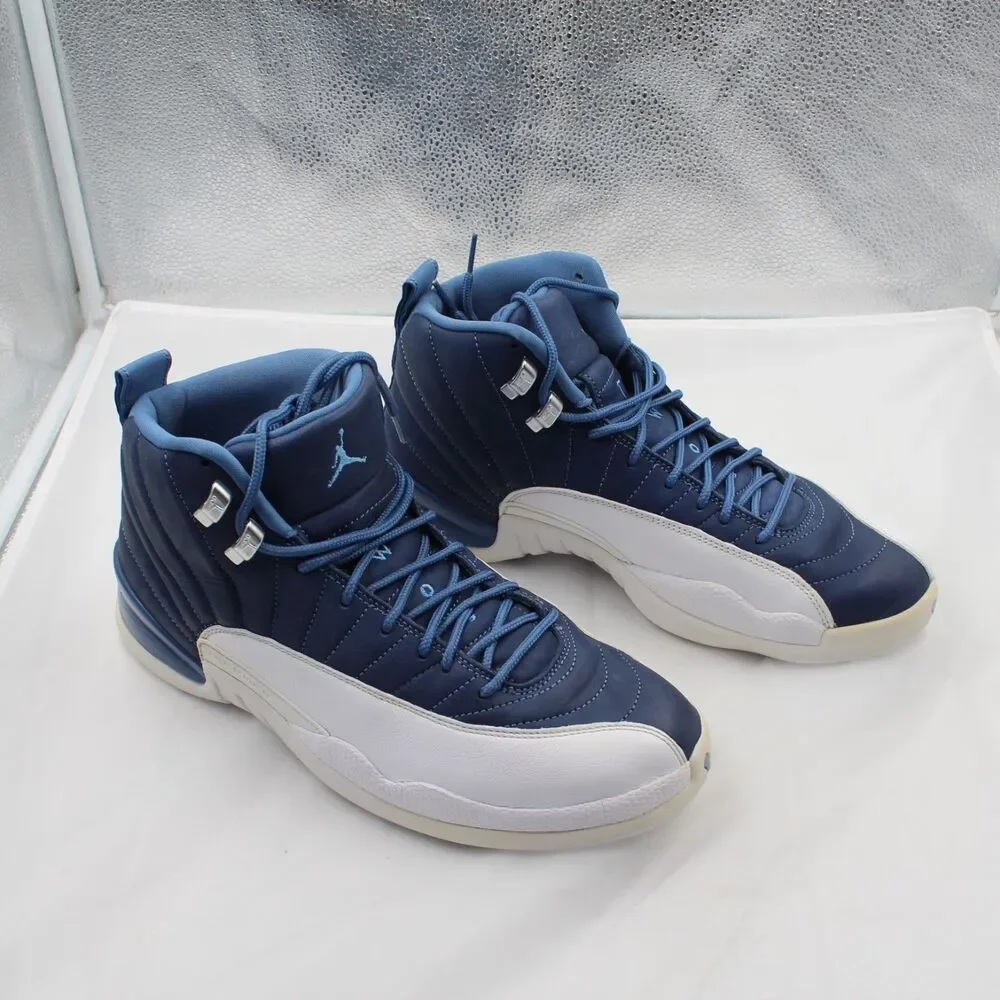 Nike Air Jordan 12 Retro Indigo 2020 Stone Blue White 130690-404 Men's Size 10
